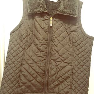 Sherpa lined quilted vest
